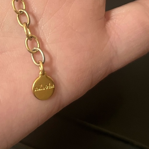 Stella & Dot Elegant Gold and Silver Pendant Necklace Set & Earrings - Picture 5 of 11